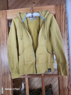 American Giant Zip-Up Hoodie in Mustard